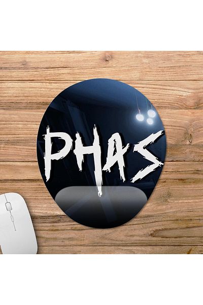 Pixxa موديل لوحة ماوس Phasmophobia مع مسند للمعصم - 2 بيضاوي