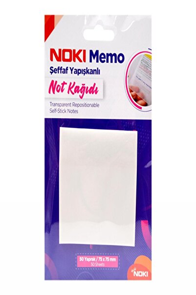 GPTURKGRUP Noki Memo 75*75 Transparent Adhesive Note Paper 50Yp12300