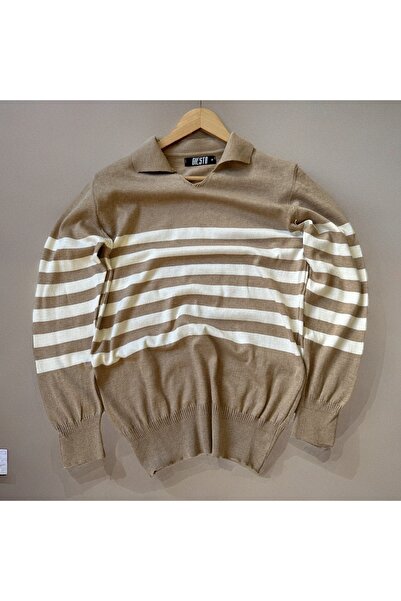 Hazhers Мъжки трикотажен пуловер със стандартно поло деколте