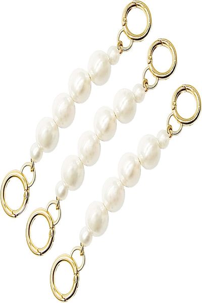 Emtory Home 3 τεμάχια Pearl Clip Επέκταση λουριού τσάντας - Αξεσουάρ τσάντας - Λουράκι τσάντας - Δαχτυλίδι με κλιπ