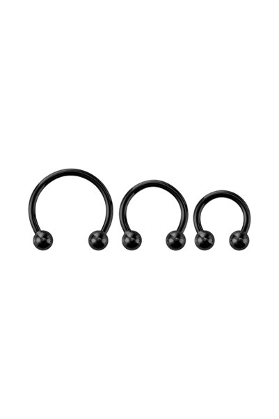 MAZEN 3 Adet (6mm-8mm-10mm) Halka Toplu Piercing