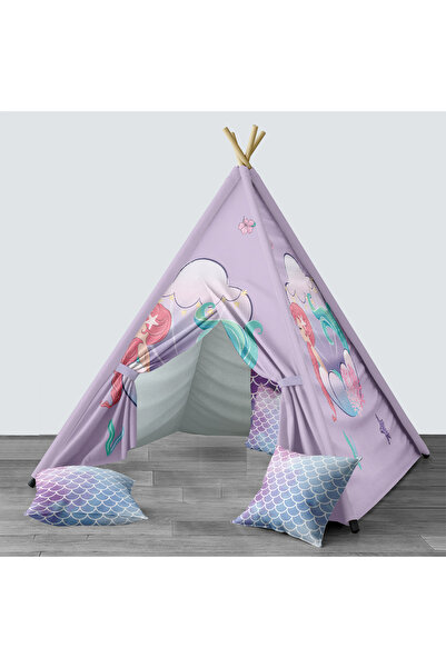 Lina Bebek, Çocuk Odası Minderli/Mindersiz Oyun Evi, Çadır Model 00033