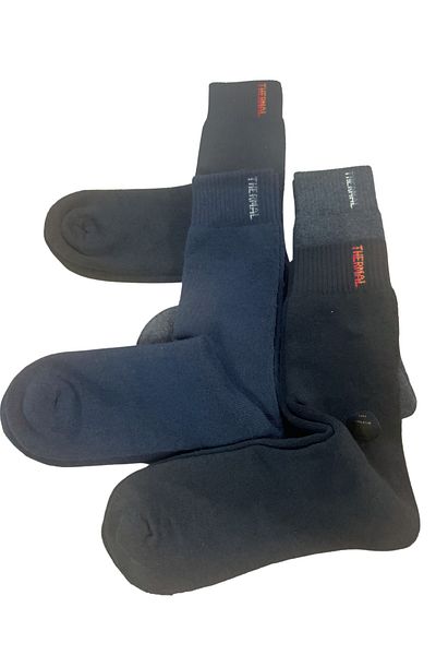 socksbox Ανδρικές γυναικείες μακριές θερμικές χειμωνιάτικες κάλτσες χωρίς ραφή 5 ζεύγη