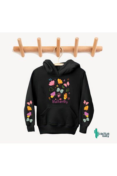 CACTUS COLLECTION ДЕТСКИ СУИТШЪР С ДИЗАЙН НА КАКТУС И ПЕПЕРУДА