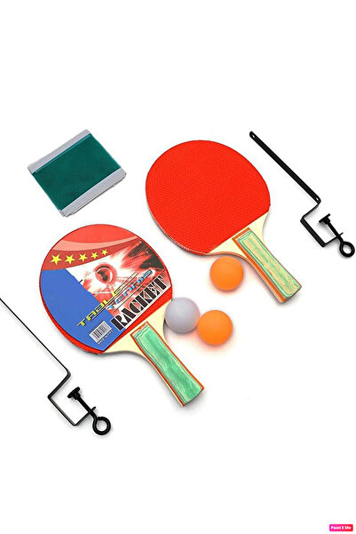 AVESSA 8 Parça Masa Tenis Raketi Seti 2 Ahşap Raket 3 Pinpon Topu 1 File Demi...
