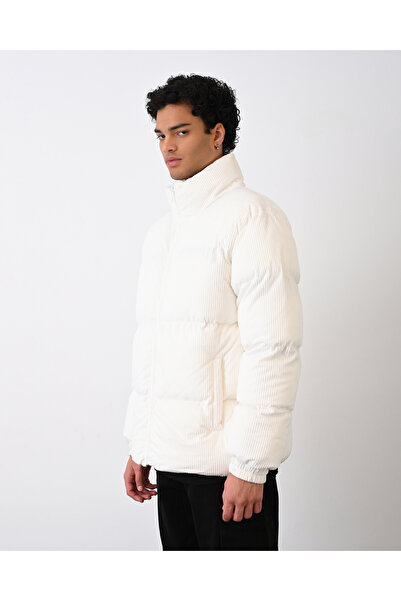 MARRAKECH Unisex oversized κομμένο βελούδινο παλτό με χοντρό πουφ