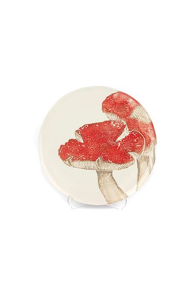 Mikasa Moor Amorphous Red Ceramic Cake Plate 23cm