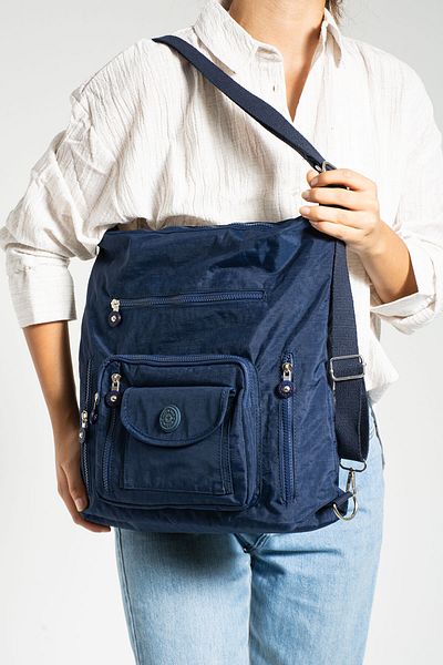 By Hakan Mega 261 Women's Clinker Backpack and Shoulder Bag DARK BLUE