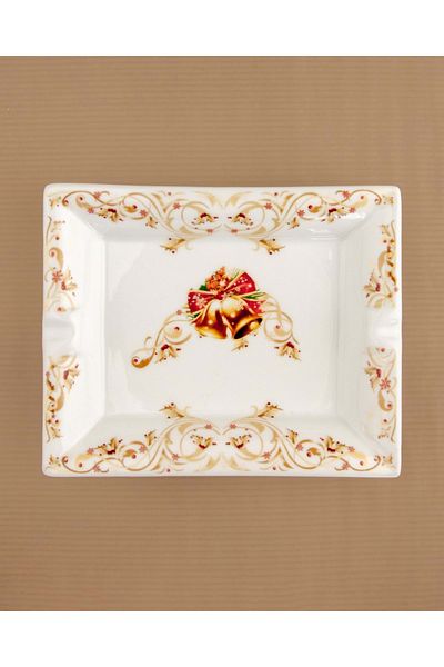 Bursa Porselen Dekor Christmas bell gilded porcelain ashtray
