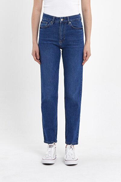 BOSHETTI Kadın Mom Comfort Slim Jean Koyu Mavi 1687 Dark Blue