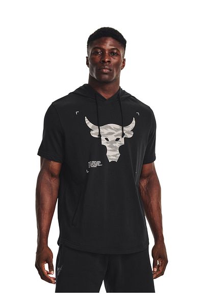 Under Armour Guler cu glugă Negru - Alb Hanorac pentru bărbați 1370465 UA Pjt Rock Terry SS HD