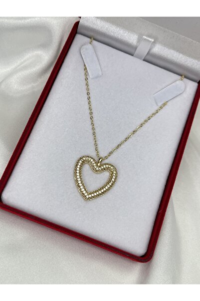 VELİT VOLA Stoned Heart Chain Necklace