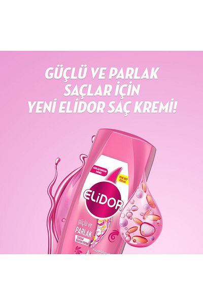 Elidor Superblend Hair Care Cream Strong and Shiny Vitamin E Macadamia Oil & Keratin 350 ml 4 Pieces