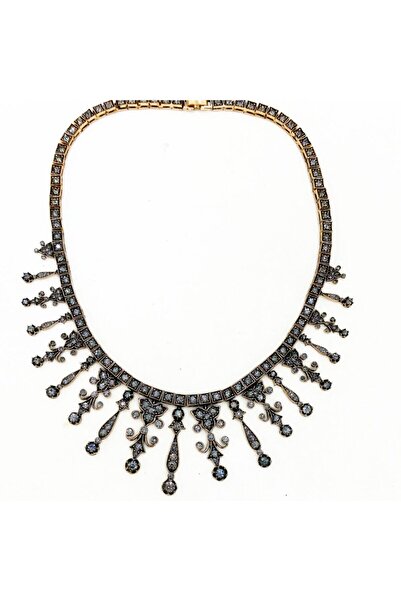 Aşina Gümüş Yeni Yıl Hediyesi Favori Elmas Montür Muhteşem Yüzyıl Gerdanlık K...