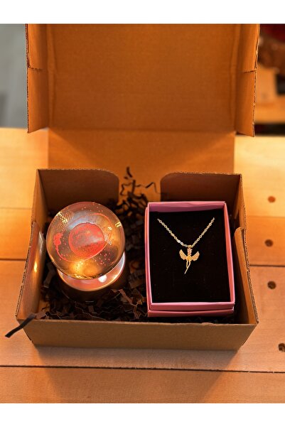 Genel Markalar Renk Değiştiren Led Işıklı Cam Satürn Kız Küre Dolunay Lamba K...