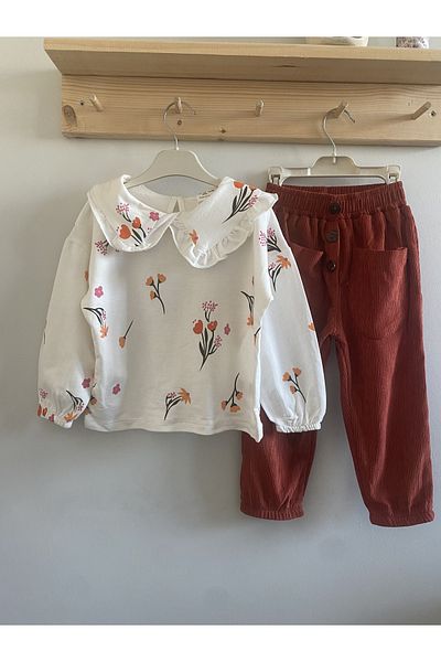 minibambi GIRL'S BOTTOM-TOP SET VELVET
