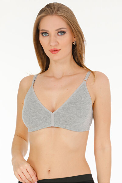 par lingerie pl Pl Χτενισμένο Βαμβακερό Σουτιέν Γκρι