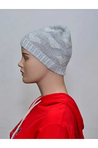 Butik Lena SİMLİ TRİKO KALP FİGÜRLÜ BERE