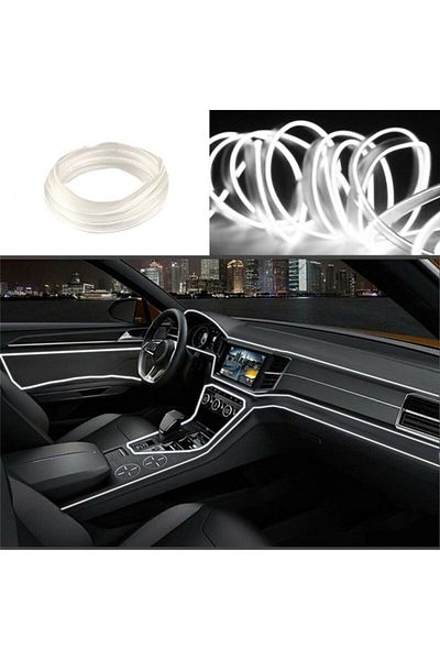 C9 In-Car Neon LED Rope Led Torpedo LED 2 Meters Neon LED C9 White