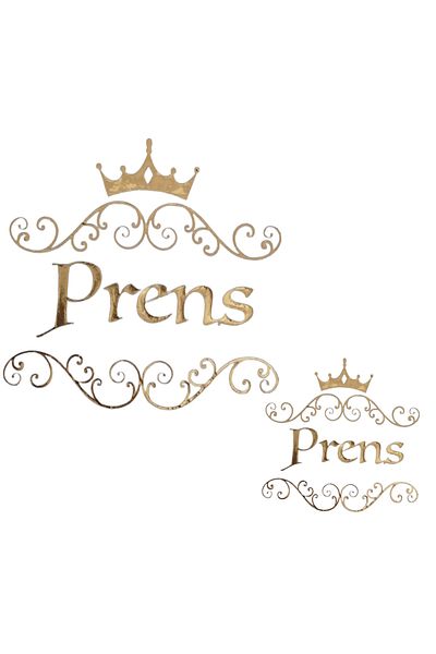 booddie Χαρτοπετσέτα Prince Επιχρυσωμένη Γυαλιστερή Χρυσή Λευκή 33*33 cm Διπλή στρώση 16 τμχ
