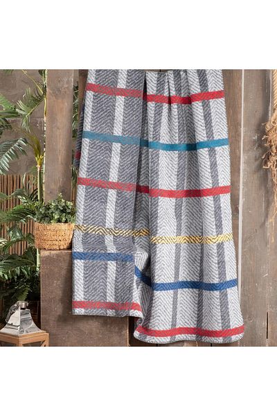 Sarev Ragnar Gray Double Cotton Blanket 200*220 cm