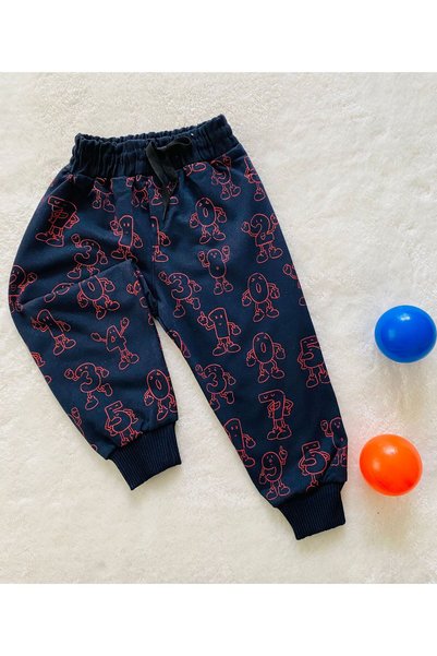 bediş baby clothes figure printed unisex baby and child single sweatpants 1/2...