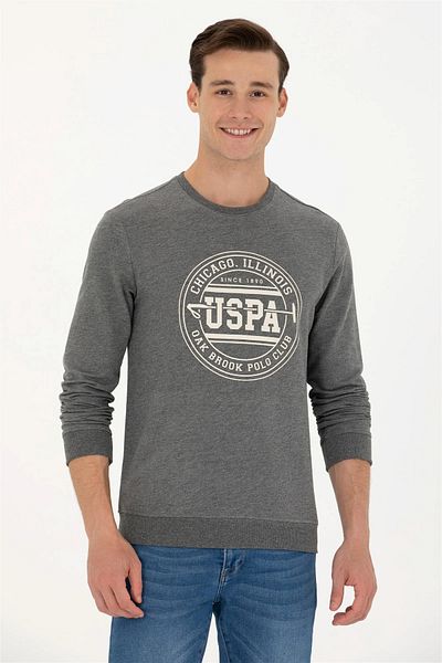 U.S. Polo Assn. Мъжки суитшърт с кръгло деколте в антрацит G081GL082.000.1667761.VR081