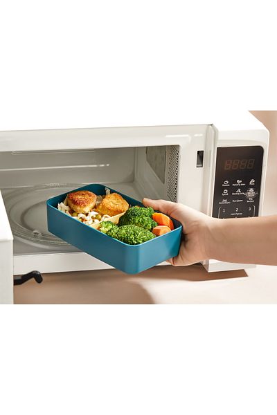MHK Collection 2 Tier Storage Box with Adjustable Compartments and Cutlery (PINK LID)