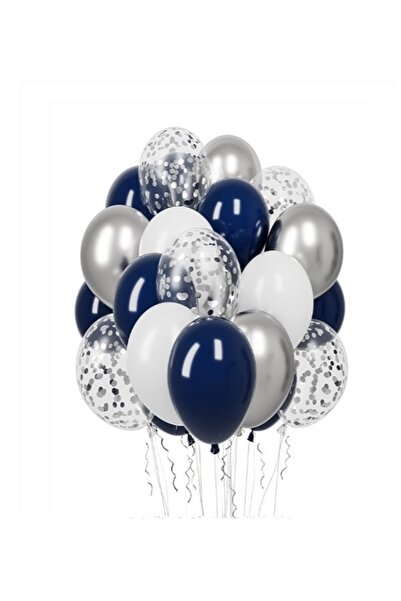 party mix Konfetili Balon Set Doğumgünü Parti Balonları 10 Adet Doğum Günü Balon