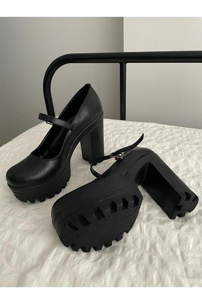 Planet Butik High Platform Heeled Japanese Style Shoes