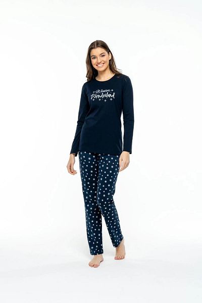 Mod Collection Mod 3968 Winter Wonderland Snowflake Patterned Pajamas Set