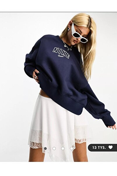 Nike Sportswear Phoenix Fleece Oversized Cropped Crew Printed Kadın Sweatshir...