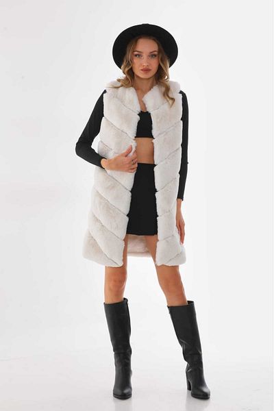 NAVY Waterway Fur Vest