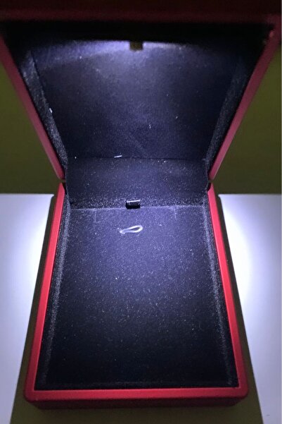 SARIASLAN Ahşap Özel Üretim Kırmızı Işıklı Kolye Kutusu Büyük Boy