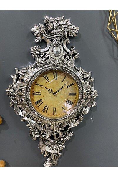 elif aksesuar Polyester Klasik Duvar Saati 67x38cm