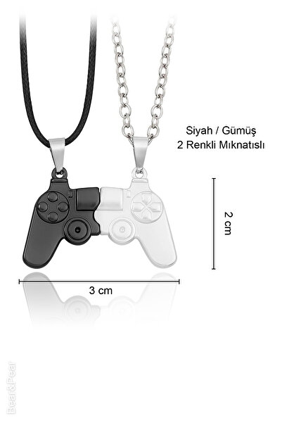 BearPear 2'li Gamepad Oyun Konsolu Mıknatıslı Best Friends Arkadaşlık Kolyesi
