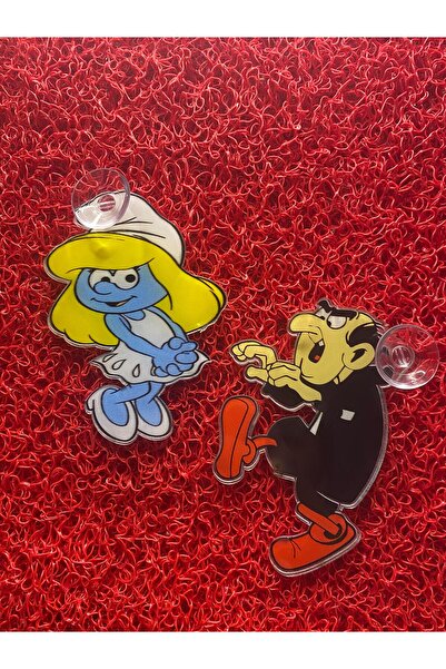 CEBECİOTO زخرفة زجاجية لشخصية فيلم Gargamel وSyrine مع كوب شفط