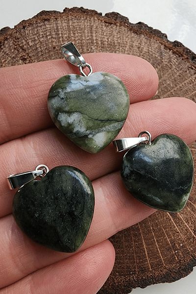 Tesbih Atölyesi Certified Real Heart Model Jade Necklace (Canada)