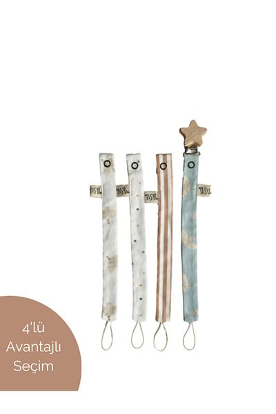Asu Baby&Kids Freebird Mix&Match 4-Piece Organic Cotton Pacifier Strap