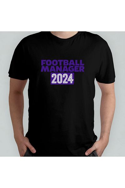 Pixxa Football Manager 2024 - FM 2024 100% Cotton Crew Neck T-Shirt Model - 4