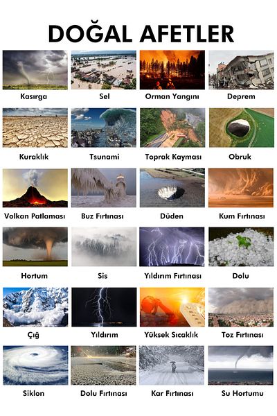 TELLGRAF Natural Disasters Board for Schools (25x35 cm)