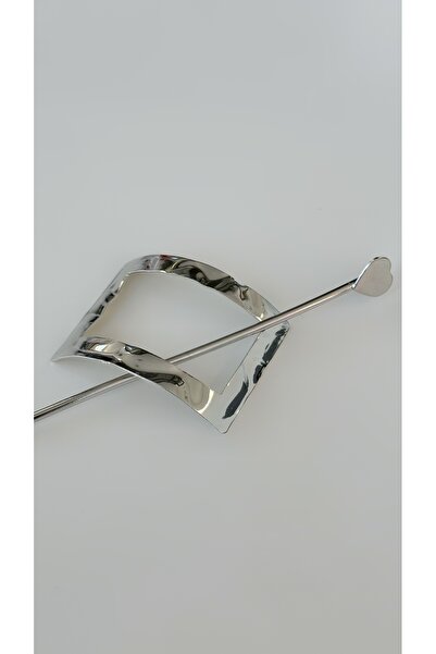 Alâ Atelier срібна прямокутна металева пряжка-булочка в корейському стилі