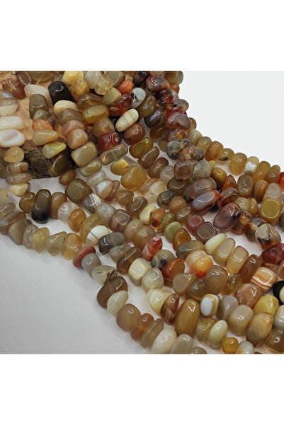 ByKolyeucum 5 حجر عقيق طبيعي غير شكل مثقوب