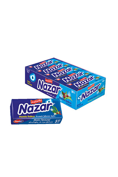 SAADET Nazar 5li Damla Sakızlı Kutulu Sakız 20 Adetli