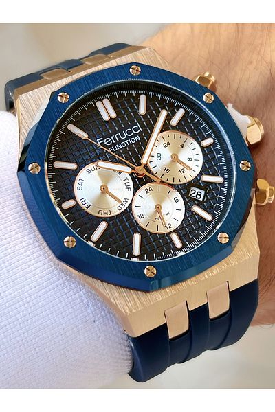 Ferrucci Function Function Silicone Cord Men's Wristwatch