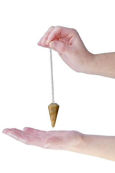 TAŞ SEPETİ Citrine Dark Natural Stone Pandula - Energy Operated Pendulum