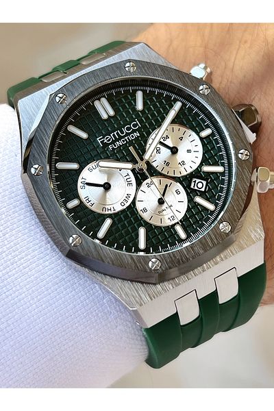 Ferrucci Function Function Silicone Cord Men's Wristwatch