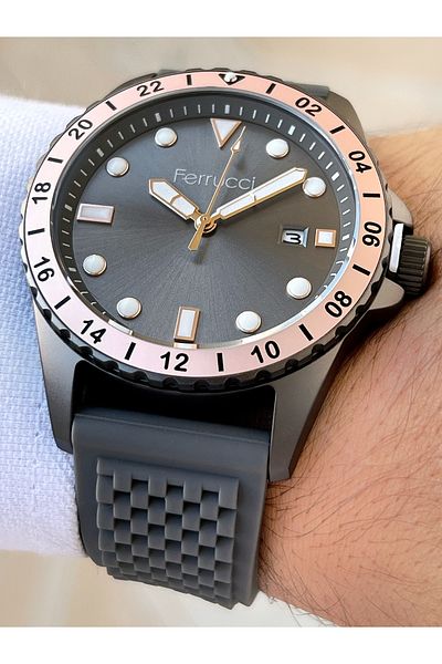 Ferrucci Special Design Waterproof Silicone Cord Men's Wrist Watch