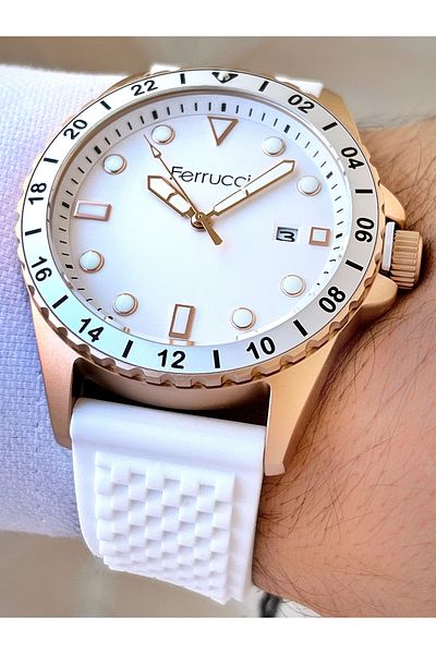 Ferrucci Special Design Waterproof Silicone Cord Men's Wrist Watch