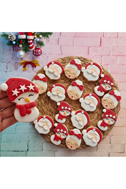 Tatlı Armağanlar عيد الميلاد الخاص سانتا كلوز عيد الميلاد الأم ورجل الثلج بوتيك كوكيز - 20 قطعة